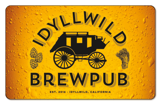 idullwild stage coach logo on a yellow gradient background